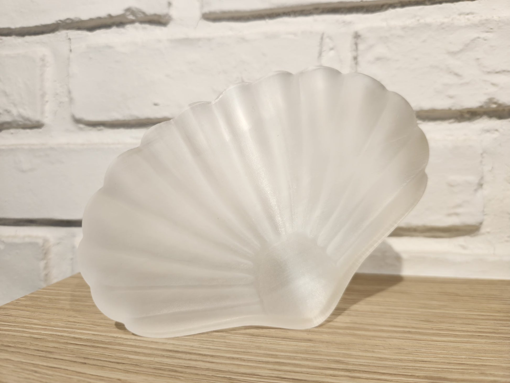 Crystal selenite Clam Shell Plate