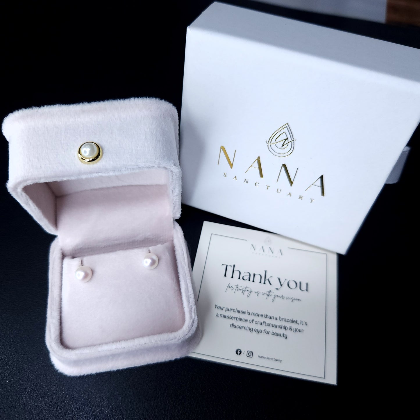 18K Solid Gold Stud Akoya Peal