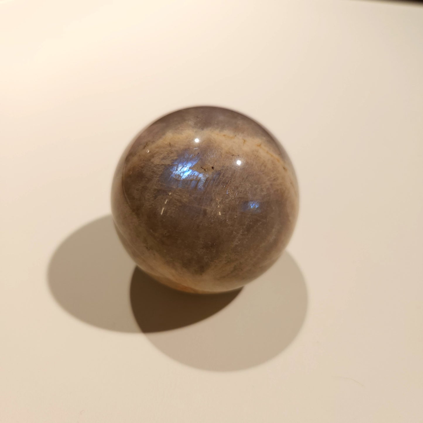 Blue-Sheen White Moonstone Sphere