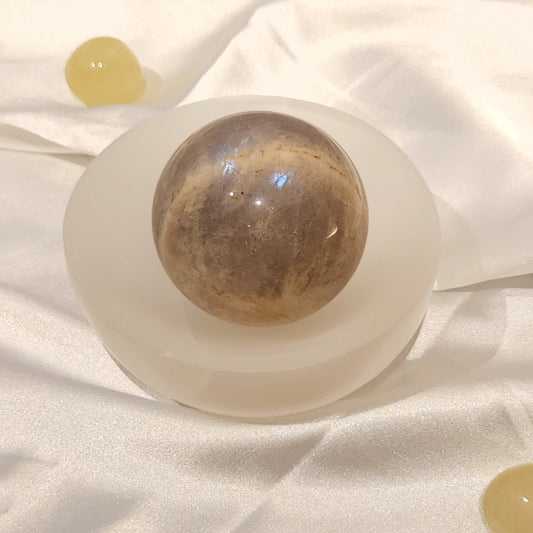 Blue-Sheen White Moonstone Sphere