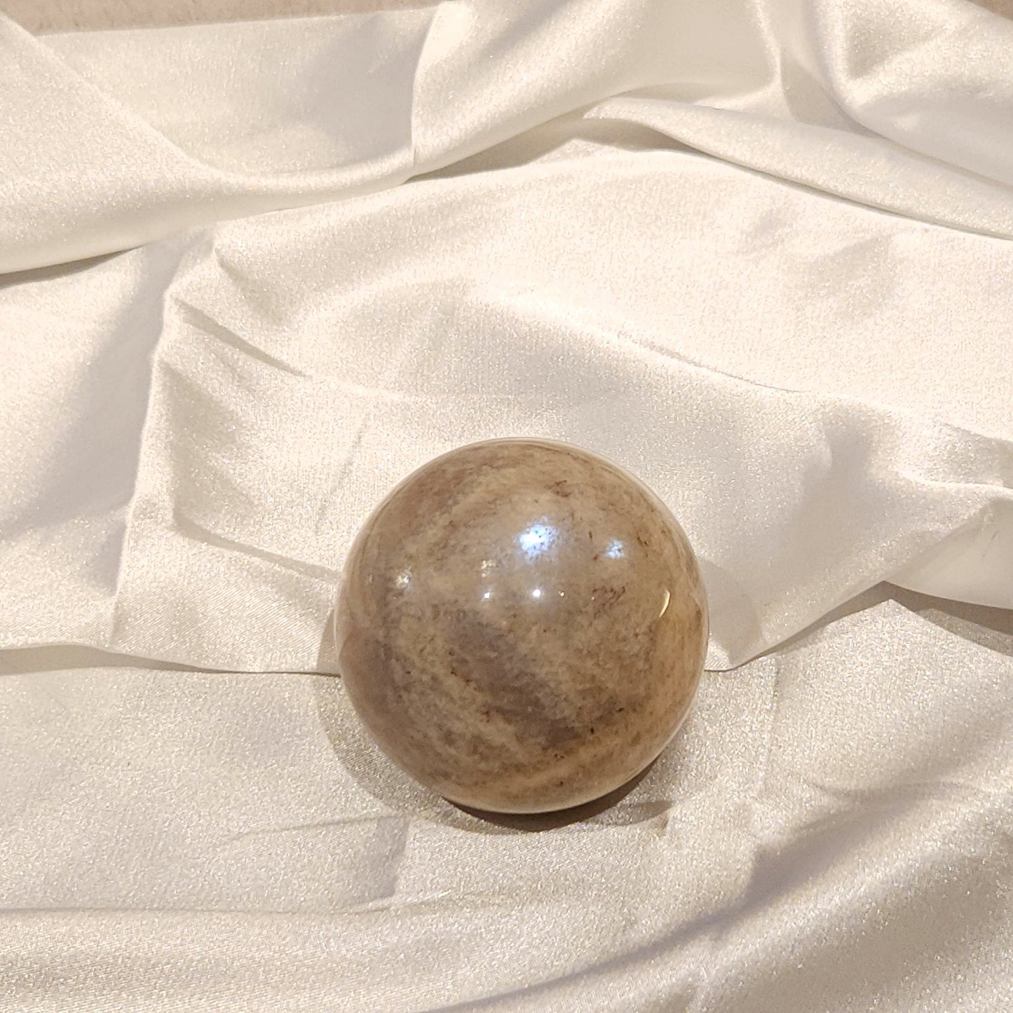 Blue-Sheen White Moonstone Sphere