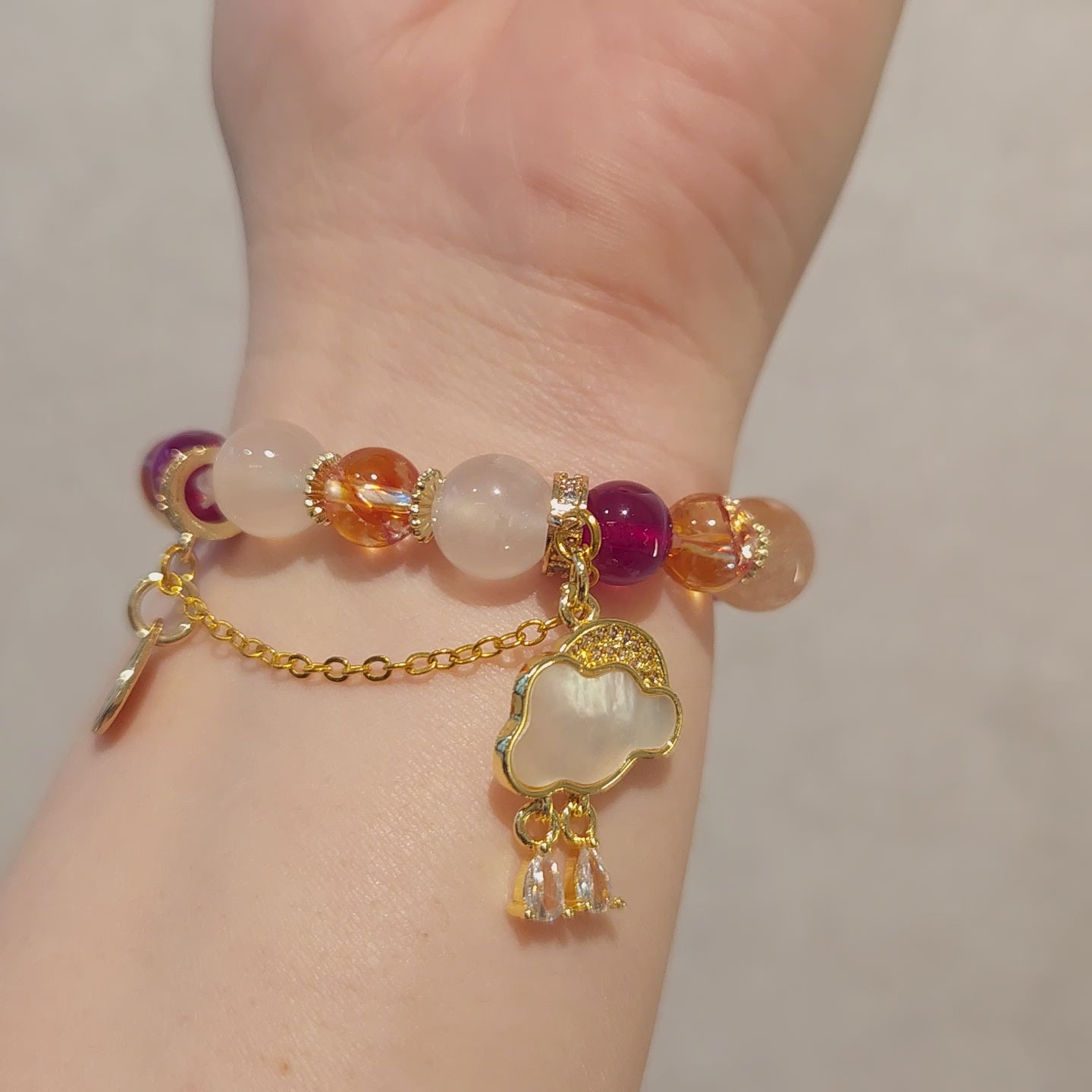 Demure crystal bracelet wrist shot