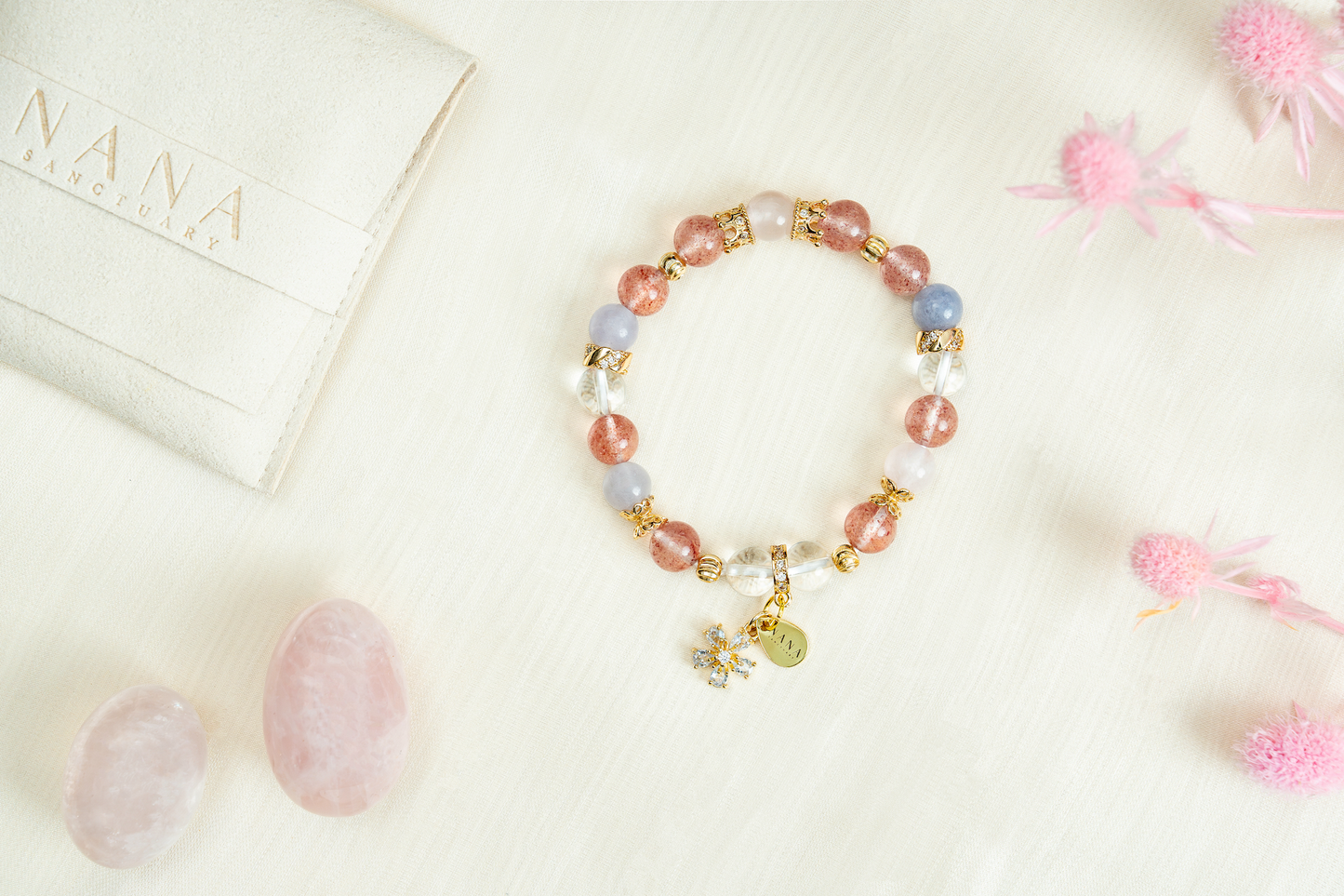 Sg crystal bracelet blossom top down