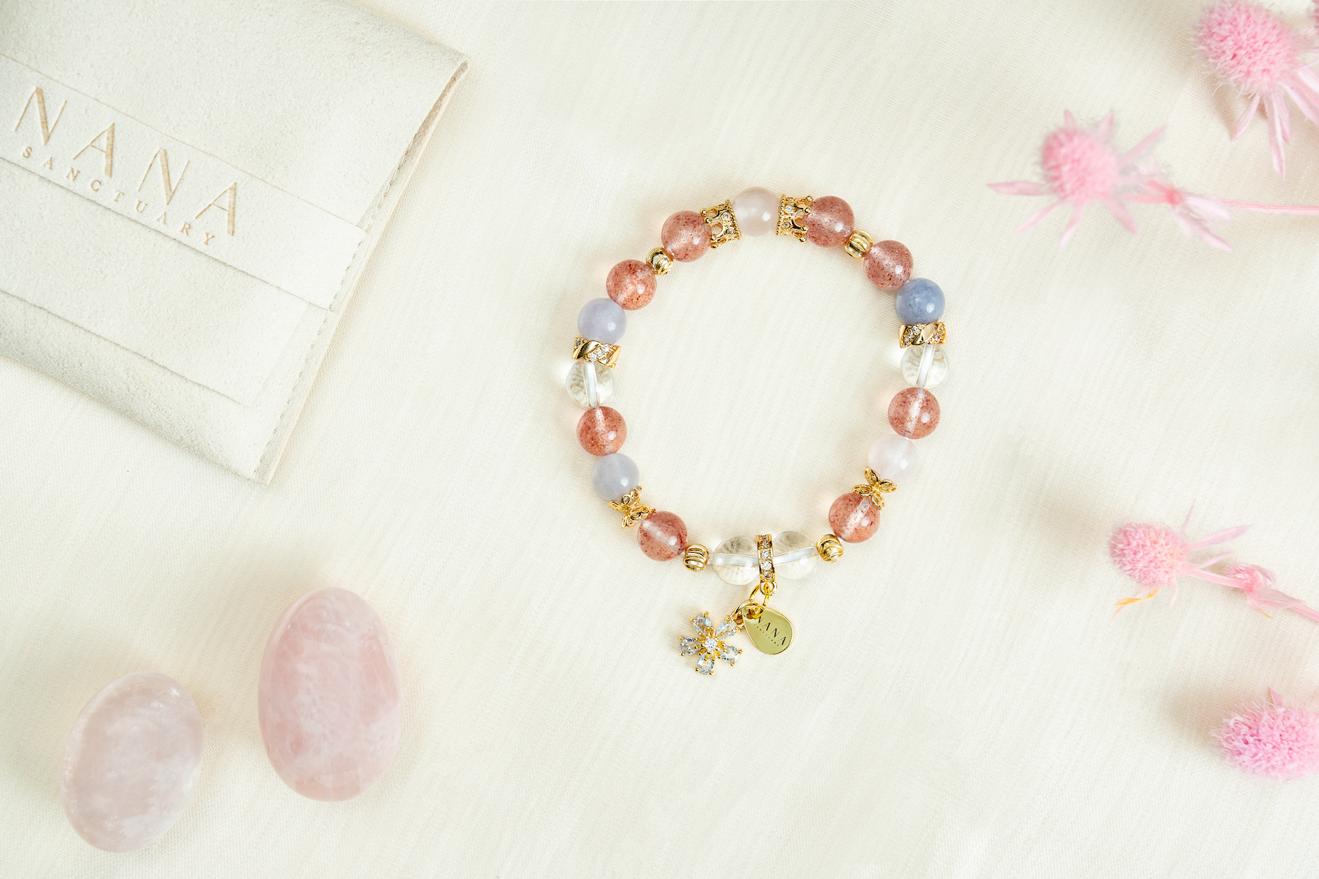 Sg crystal bracelet blossom top down